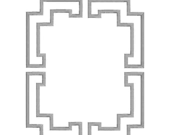 DIGITAL applique embroidery design, The Sloane Monogram Frame Download