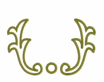 DIGITAL applique embroidery design, The Marin Monogram Frame Download