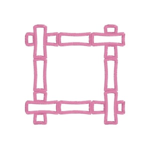 DIGITAL applique embroidery design, The Bamboo Monogram Frame Download