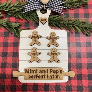 Perfect batch ornament / Gingerbread family Christmas ornament/ Grandparents ornament/ Christmas ornament / Best friend gift
