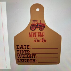 Western Tag Tractor Baby Milestone / Birth Announcement / Photo Prop