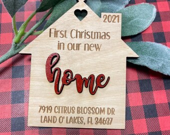Our first Christmas in our new home/ New home ornament / Realtor Christmas ornament / Closing gifts