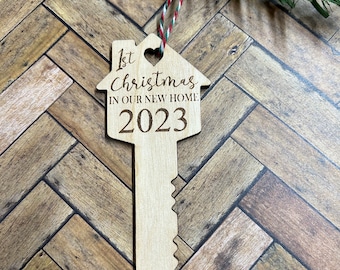 2026 New Home Key ornament / Personalized gift tag / Christmas ornament