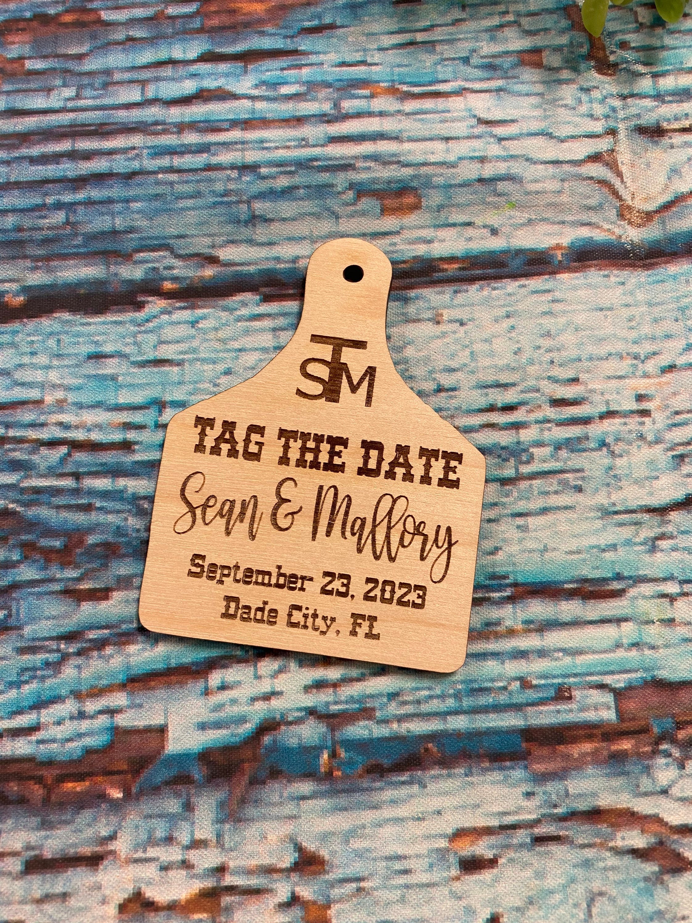 Personalize ADVENTURE Wooden Save the date Magnets, Rustic Wedding Mag –  DokkiDesign