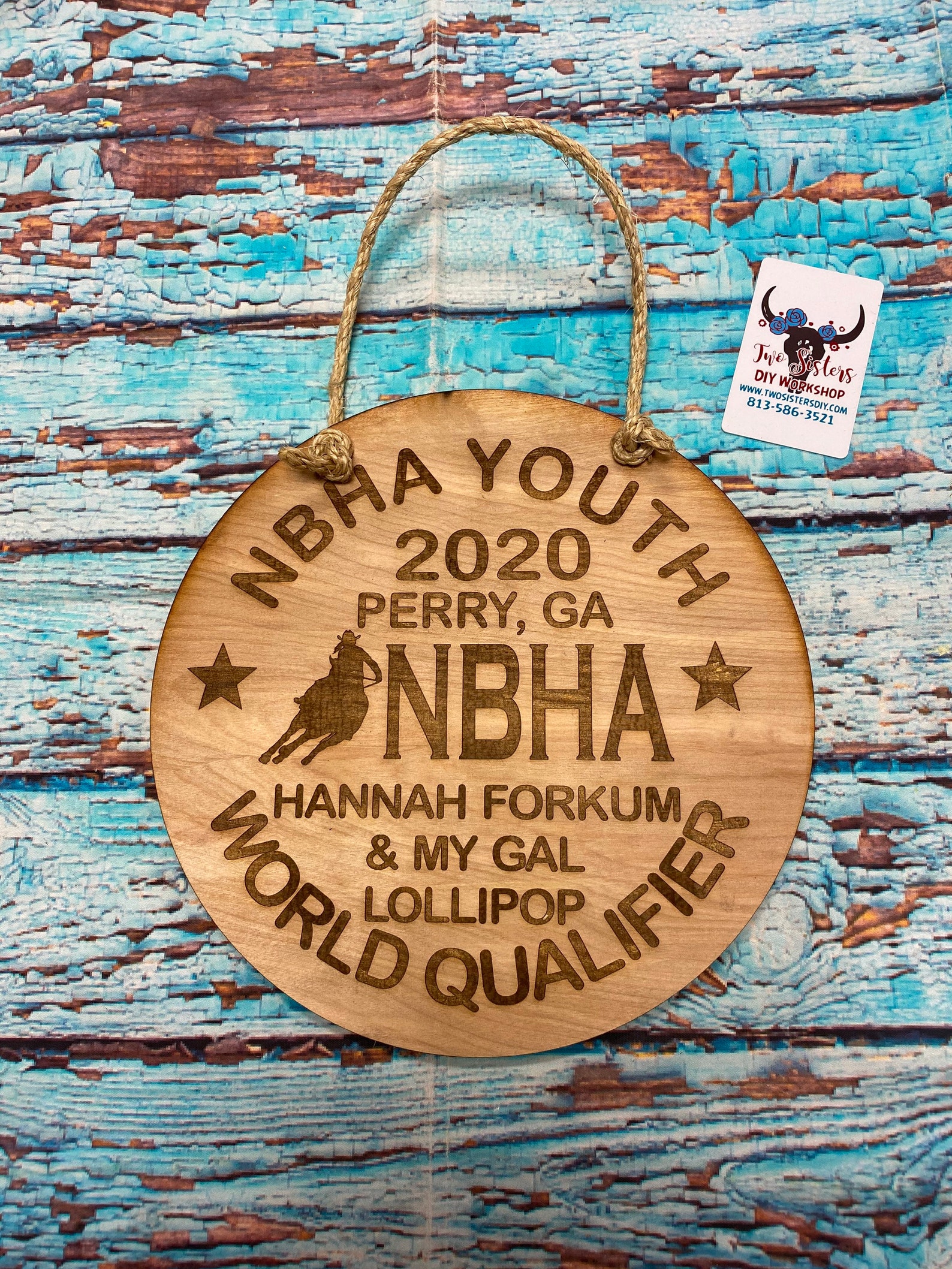 NBHA World Qualifier Sign / NBHA World Finalist Sign / Barrel Etsy