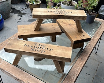 The Naughty Step | Rustic Wooden Display Stand