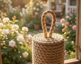 Extra Tall 4kg Rope Door Stop: Nautical Home Decor