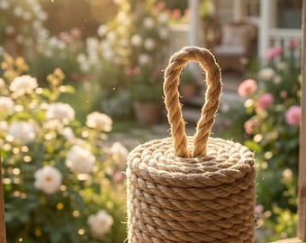Large 5kg Rope Door Stop: Nautical Home Decor