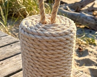 Tall 4.5kg Rope Door Stop: Nautical Home Decor