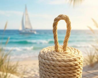 Large  4.5kg Rope Door Stop: Nautical Decor from the Grumpy Bulldog Workshop