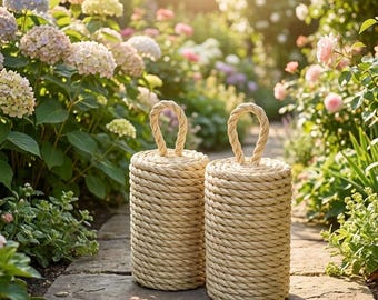 Extra Tall 8kg Rope Door Stop (Pair) - Nautical Decor