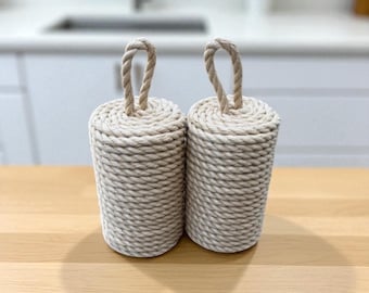 Large 8kg Rope Door Stop (Pair): Nautical Home Decor