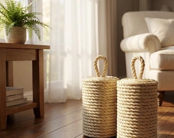 Large 5kg Rope Door Stops (Pair): Nautical Home Decor