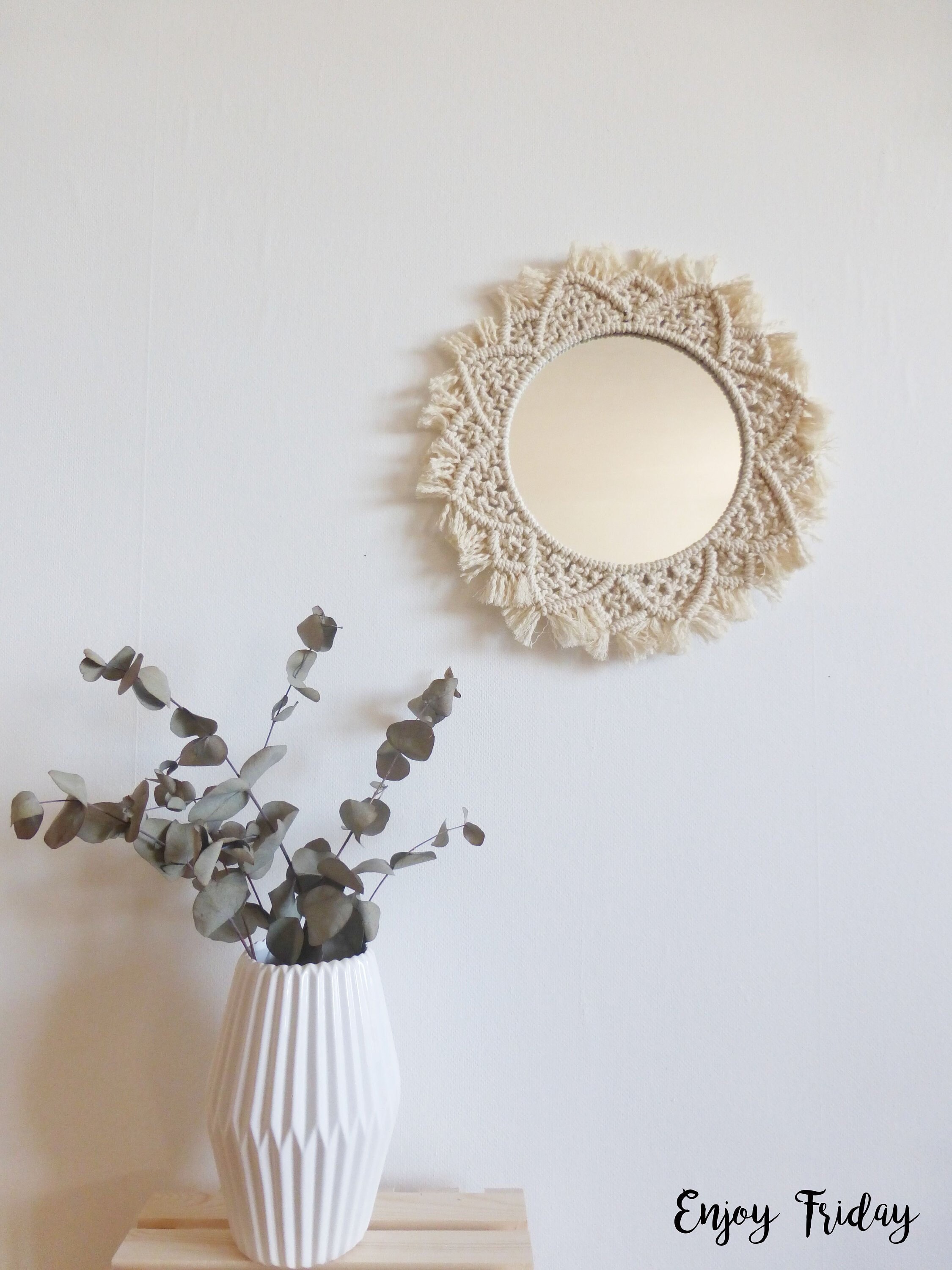 Miroir en Macramé