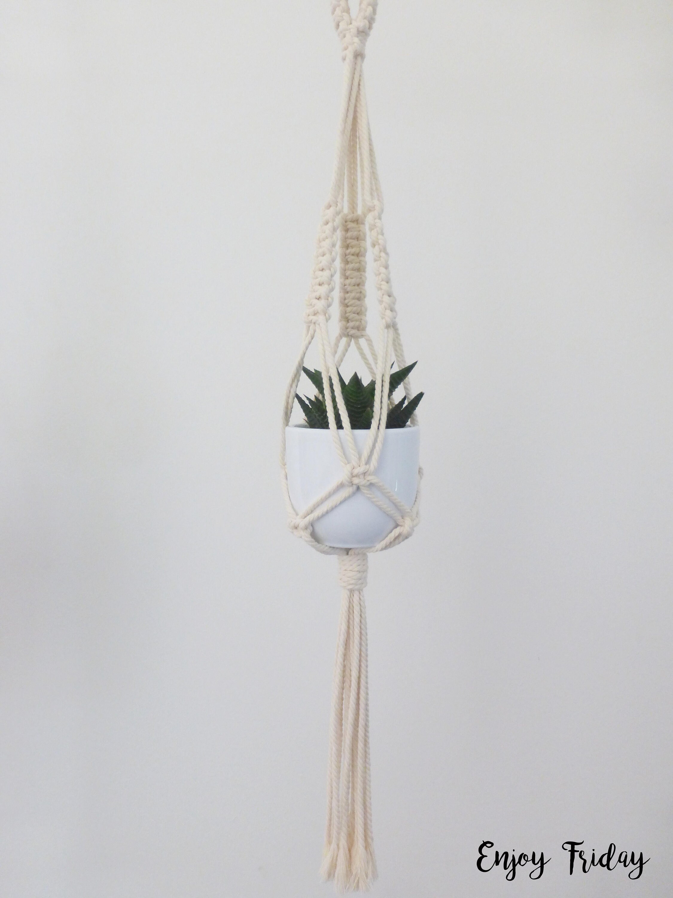 Mini Suspension Pour Plante en Macramé