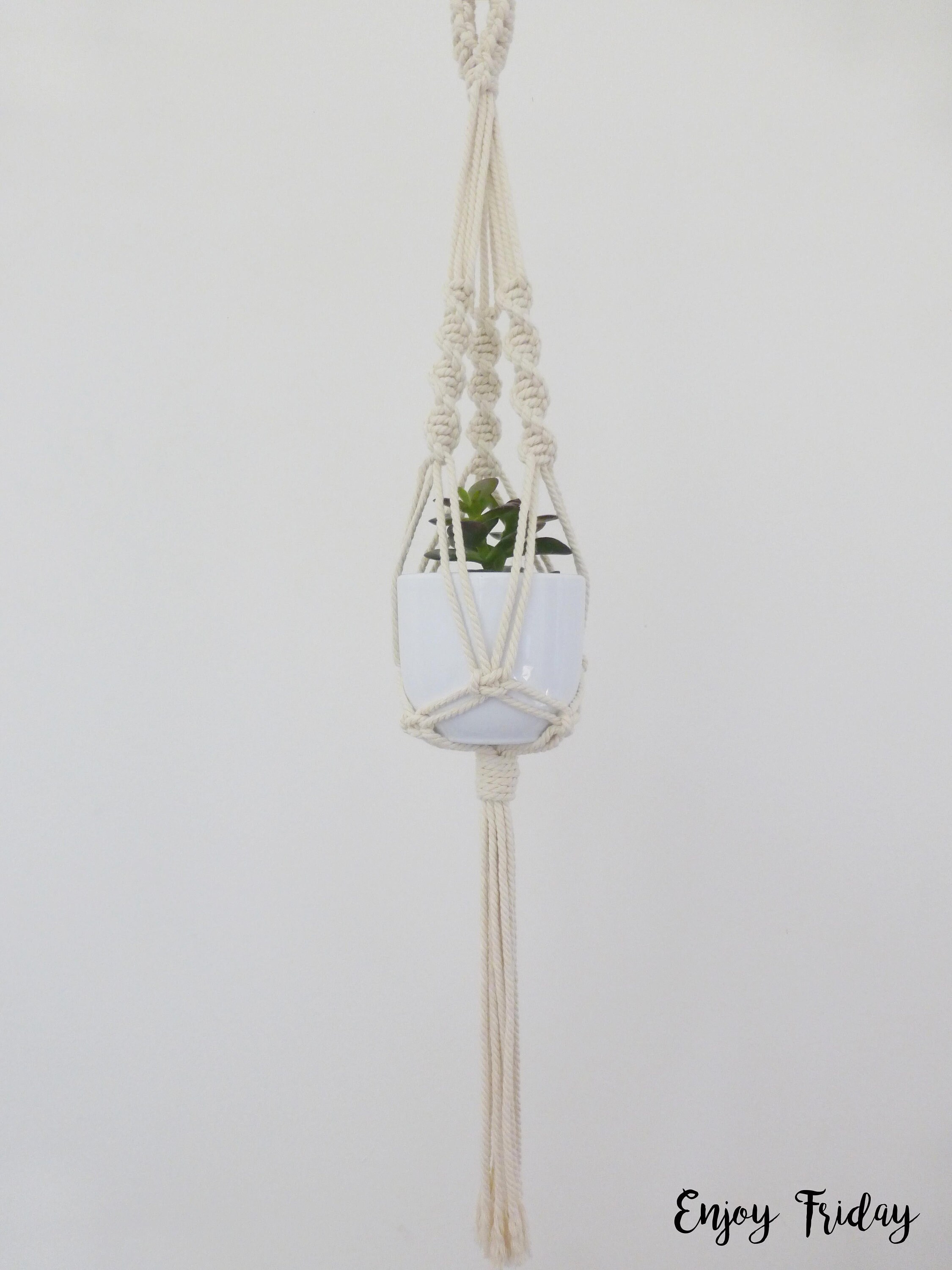 Mini Suspension Pour Plante en Macramé