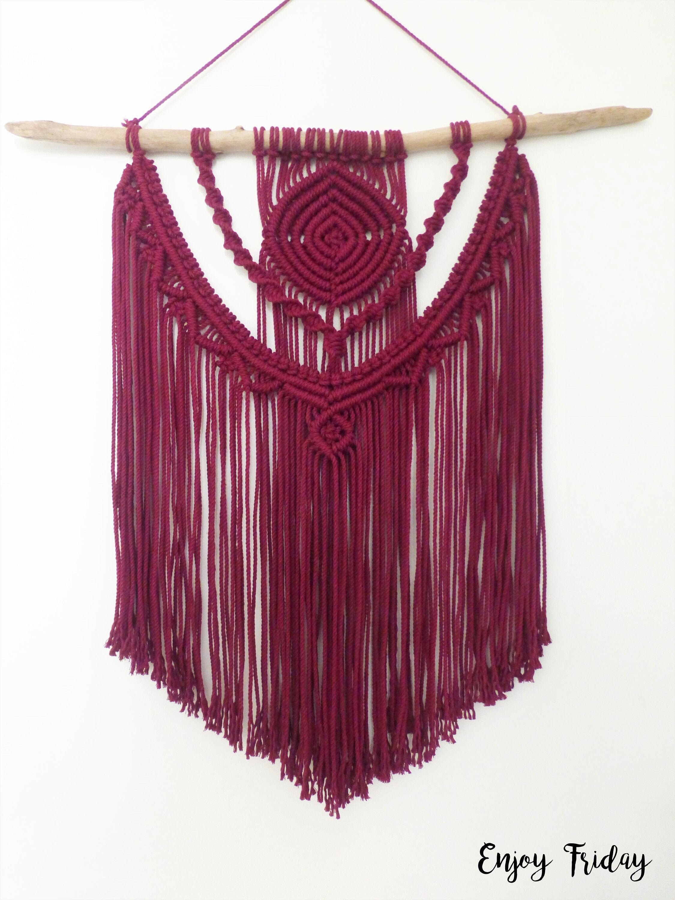 Grande Tenture Murale en Macramé