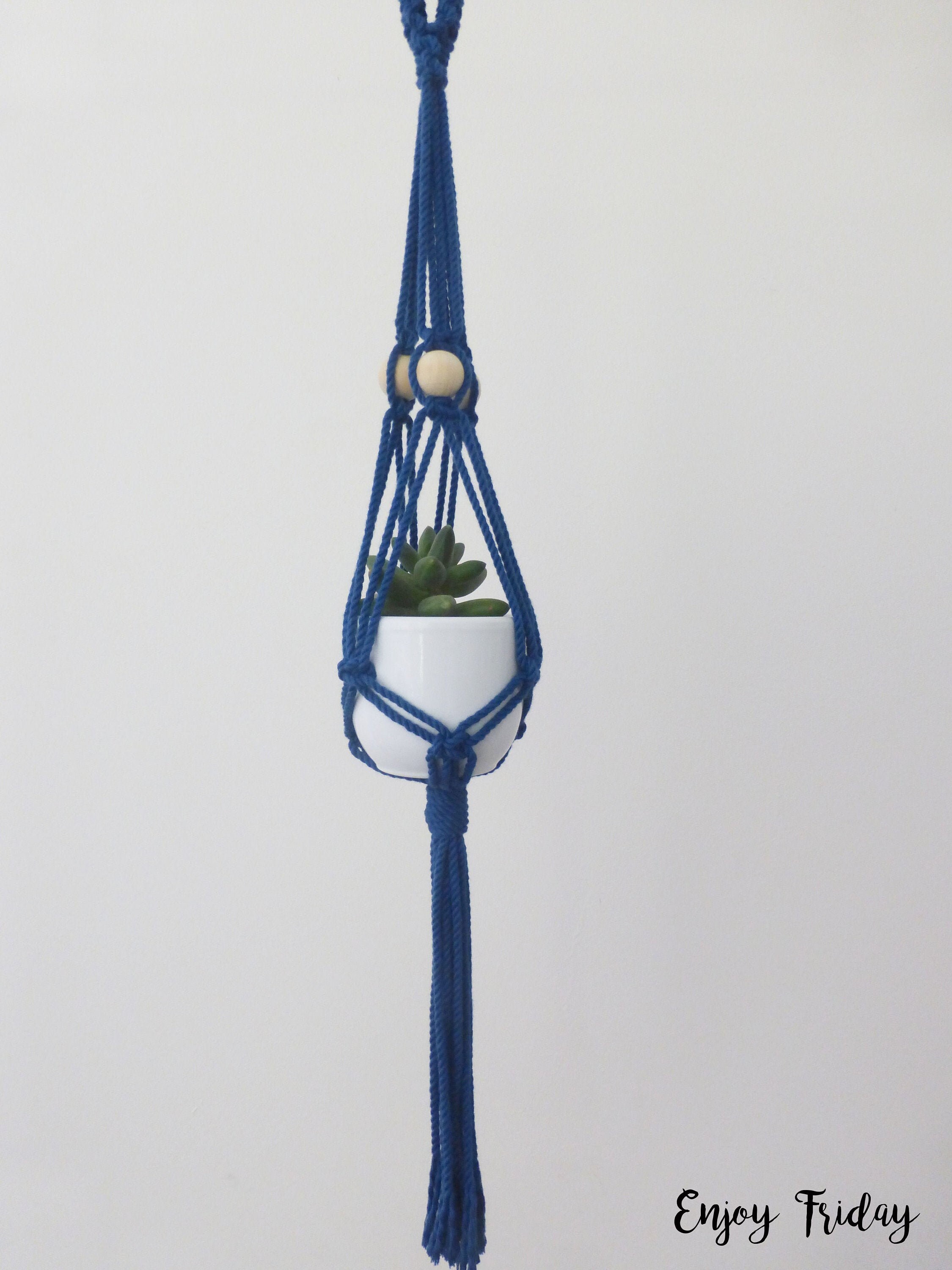 Mini Suspension Pour Plante en Macramé