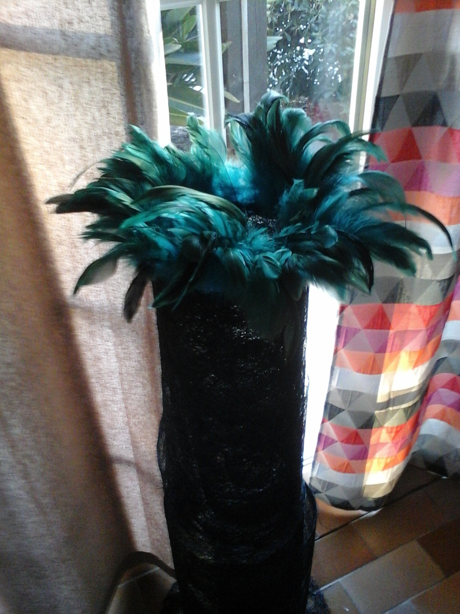 Photophore Télescopique Plumes Émeraudes.