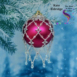 Ermine&#39;s Crosses Festive Beaded Bauble Ornament Download Tutorial