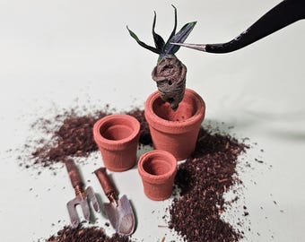 Mandrágora pequeña n.° 1 - esculpida a mano - arcilla polimérica - artículo para casa de muñecas - escala 12