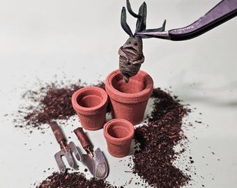 Mandrágora pequeña n.° 9 - esculpida a mano - arcilla polimérica - artículo para casa de muñecas - escala 12