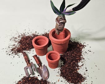 Mandrágora pequeña n.° 4 - esculpida a mano - arcilla polimérica - artículo para casa de muñecas - escala 12