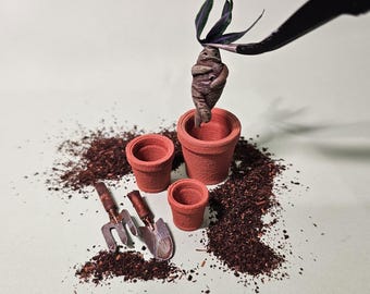 Mandrágora pequeña n.° 5 - esculpida a mano - arcilla polimérica - artículo para casa de muñecas - escala 12