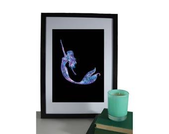 Mermaid art print | Etsy