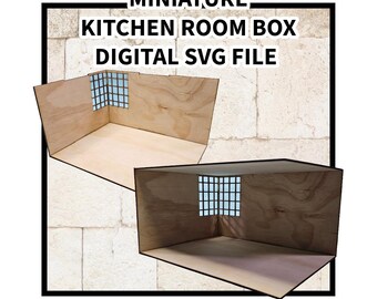 Caja de cocina en miniatura - Archivo SVG - Descarga digital para corte por láser