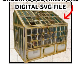 Invernadero - Archivo SVG - Descarga digital para corte por láser - Escala 12