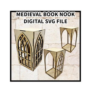 Medieval Book Nook - SVG File - Digital Download for laser cutting