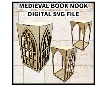 Medieval Book Nook - SVG File - Digital Download for laser cutting