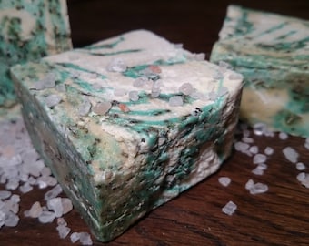 Rosemary Eucalyptus Salt Soap handmade vegan natural