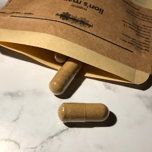 Lion&#39;s Mane / Capsule biologiche / vegane