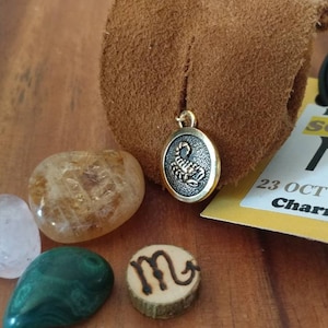 SCORPIO Gift Set, Scorpio Crystal Set, Scorpio Hand-Made Charm Bag, Scorpio Zodiac Crystals, Scorpio Gifts, Scorpio Magical Gift Set
