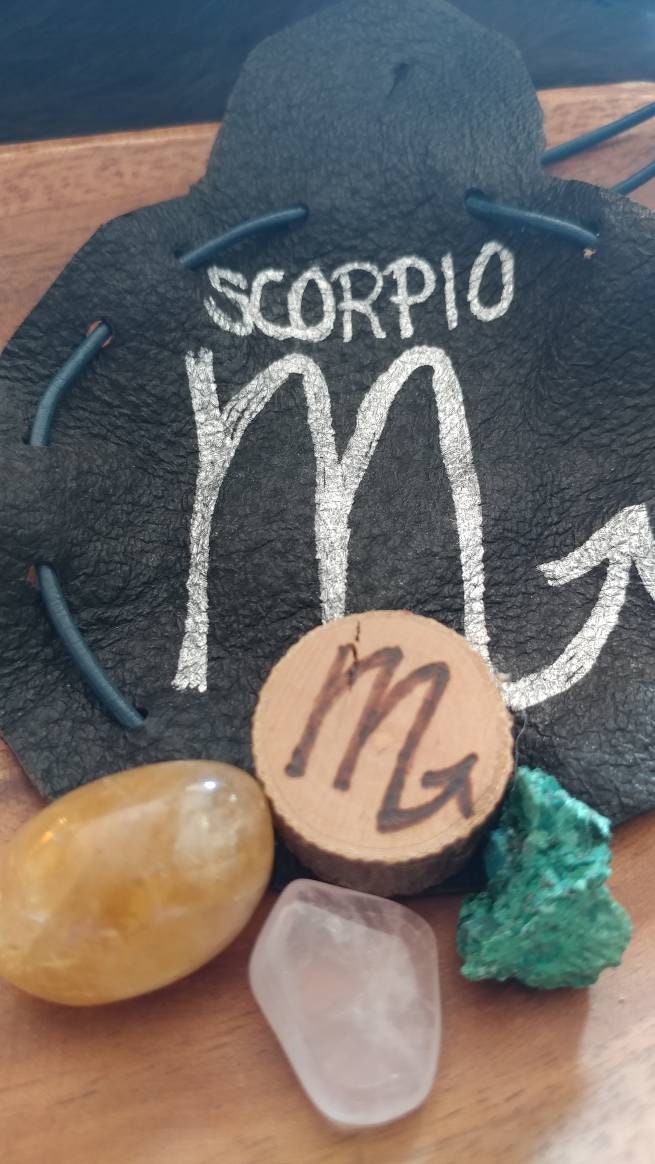 Juego De Regalo SCORPIO Juego De Cristal De Escorpio Bolsa De Encanto 
