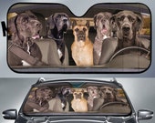 Great Dane Dogs 5 Auto Sun Shade, Dog Design, Car Sun Shade, Car Decor, Custom Print, Car Accessories, Guardian Dogs, Apollo of Dogs, Puppy