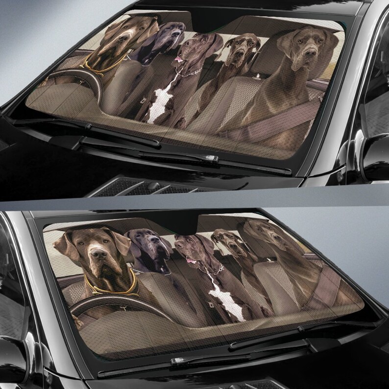 Great Dane Dogs 4 Auto Sun Shade Dog Design Car Sun Shade Etsy