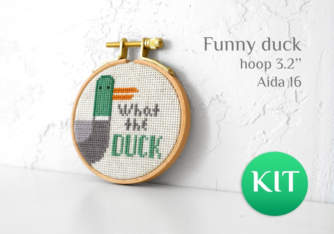 Lustige Kreuzstich KIT für Erwachsene Mini Stickerei Kit Etsy