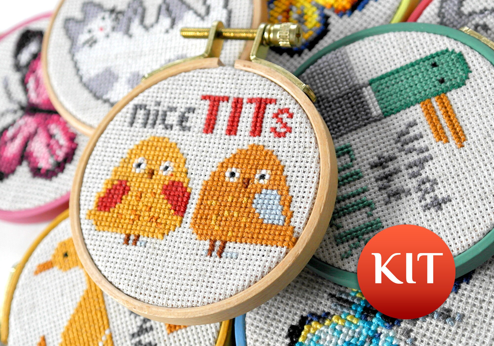 Lustige Kreuzstich KIT für Erwachsene Mini Stickerei Kit Etsy