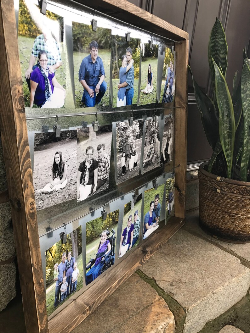 Photo holder rustic photo holder industrial photo holder Etsy