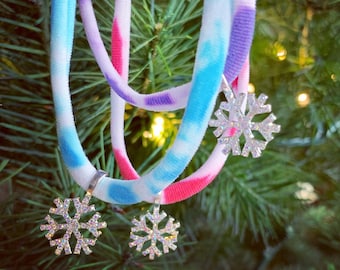 Gefrorene Schneeflocke Charm Halskette