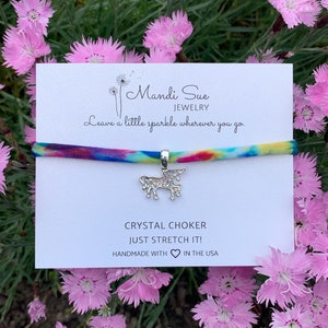 Unicorn Tie Dye Stretch Choker
