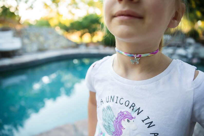 Unicorn Tie Dye Stretch Choker