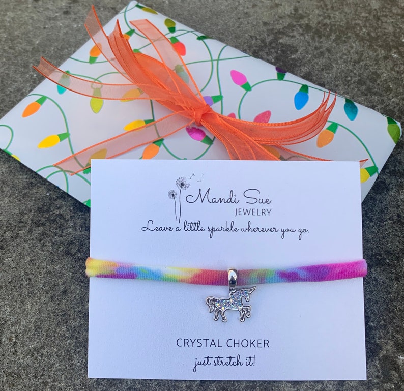 Unicorn Tie Dye Stretch Choker