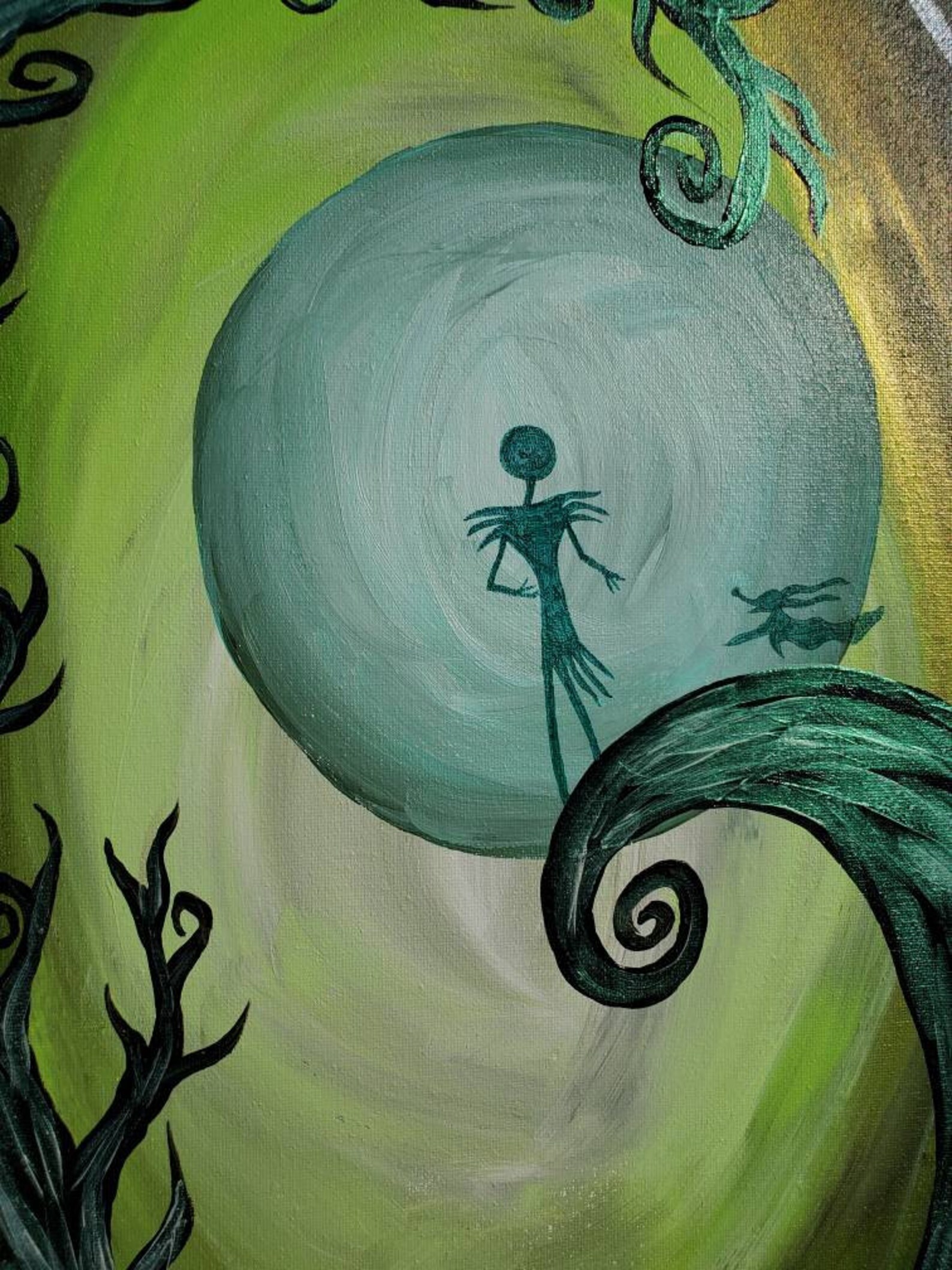 Jack Skellington Wall Art/ Painting 15x30 inch acrylic on Etsy