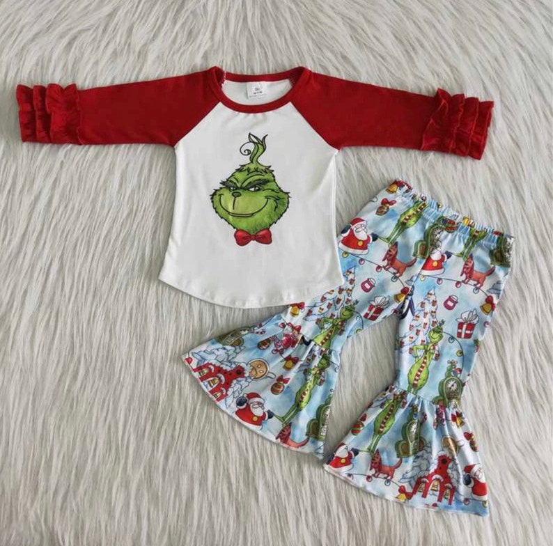 Christmas Bells Outfit Cranky Green the Grinch Who Stole - Etsy