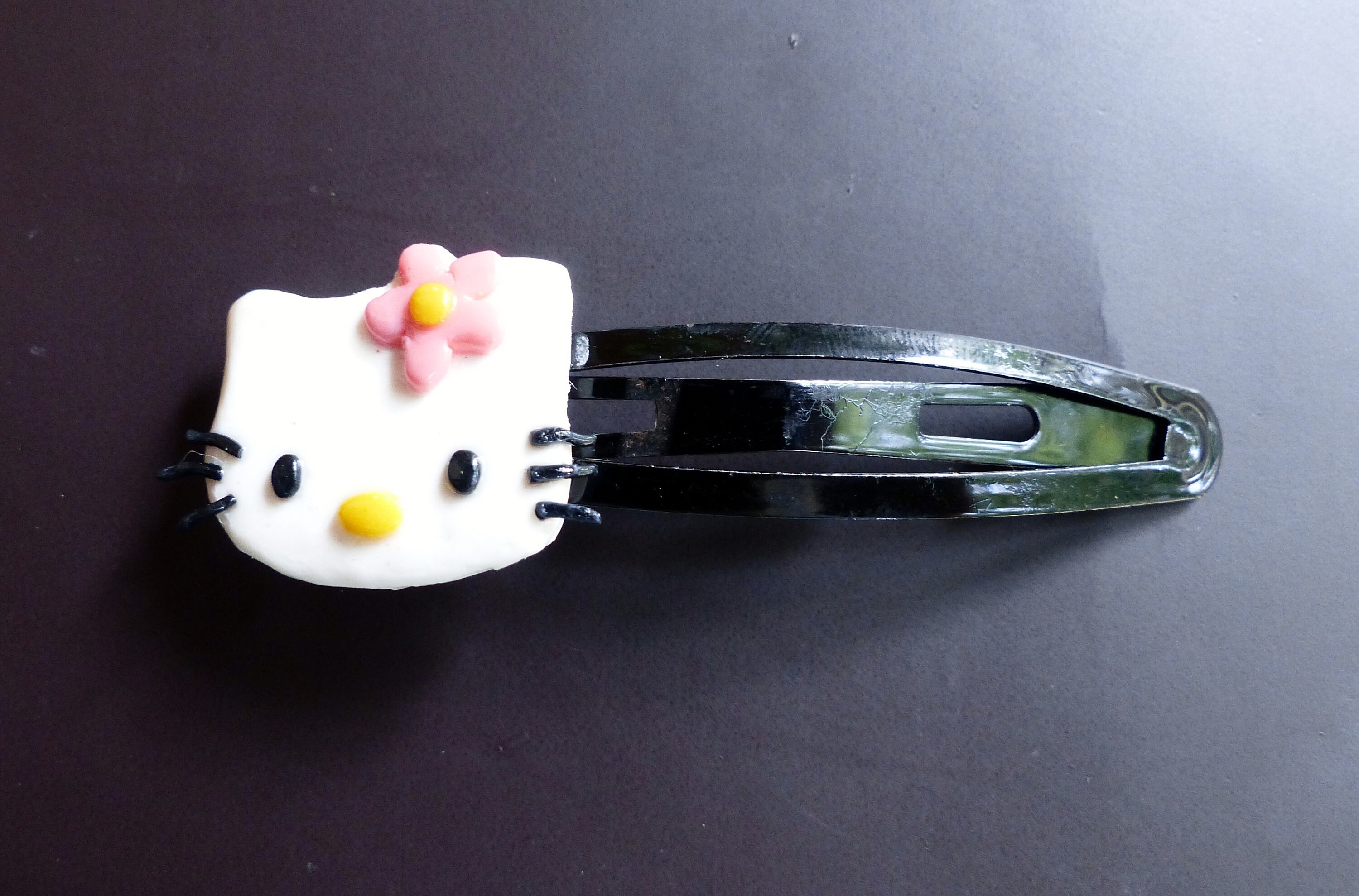 Hello Kitty clip/Hello kitty barrette/Hello Kitty pinch/Hello Kitty accessories/Cute cat/cute cat/polymer clay/polymer paste