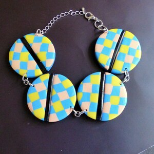Grid Graphic Bracelet/Retro Bracelet/Summer Bracelet/Grid Bracelet/Retro bracelet/Graphical Jewelry/Graphical bracelet/Grid bracelet